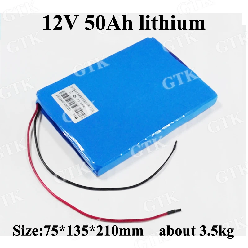 GTK thium 12V bateria 12v 50AH литиевая батарея 3s 18650 с BMS для 480W Солнечное хранилище энергии
