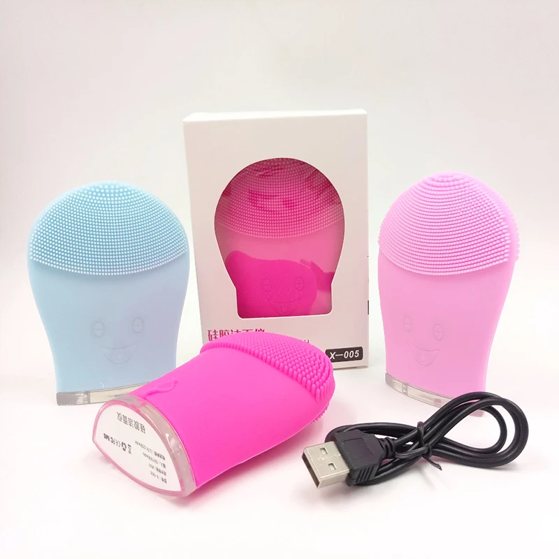 Electric Facial Cleansing Brush Soft Silicone Face IPX7 Waterproof USB Rechargeable Washing | Красота и здоровье