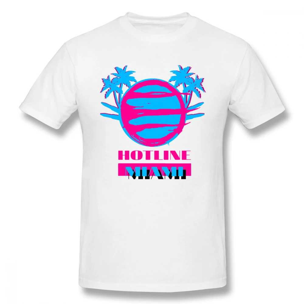 Hotline Miami Vice T-shirt For Men Plus Size 5XL Group Tee | Мужская одежда