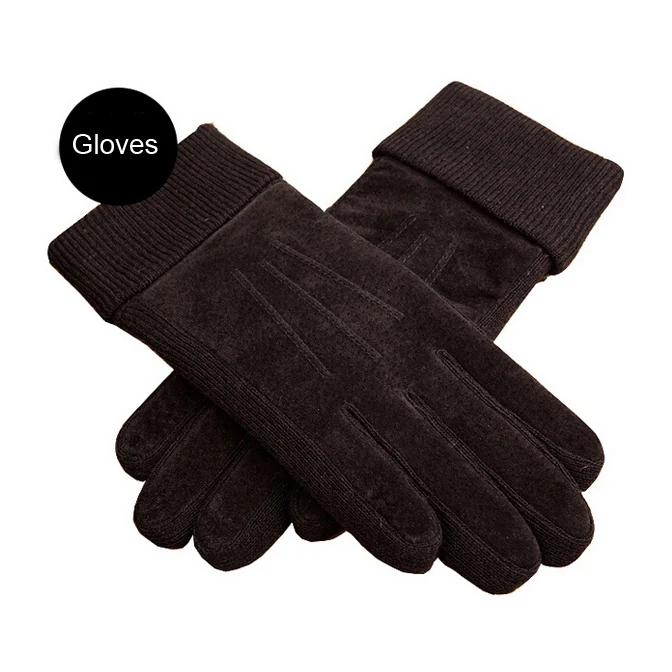 Горячая Распродажа модные мужские зимние теплые перчатки Guantes однотонные черные