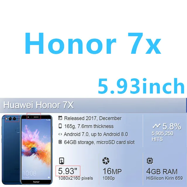 Закаленное стекло для huawei Honor 7x 7a Pro 7c 7s защитное стекло Dua L22 Aum L29 5,45 5,7 защита экрана на 7 A X C S A7 C7 X7 - Цвет: 7X