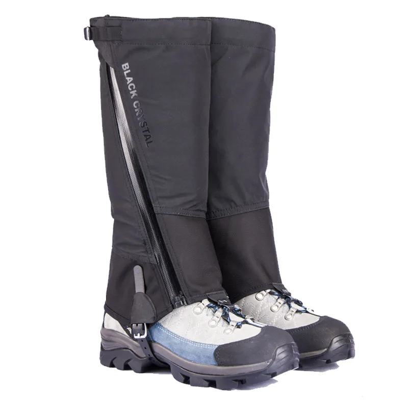 ID009 black 1 пара Professional waterproof зимние гамаши с молнией, для пеших прогулок и охоты - Цвет: ID009 black