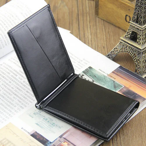 Модные новые качественные мужские Зажимы для денег из лакированной кожи с 7