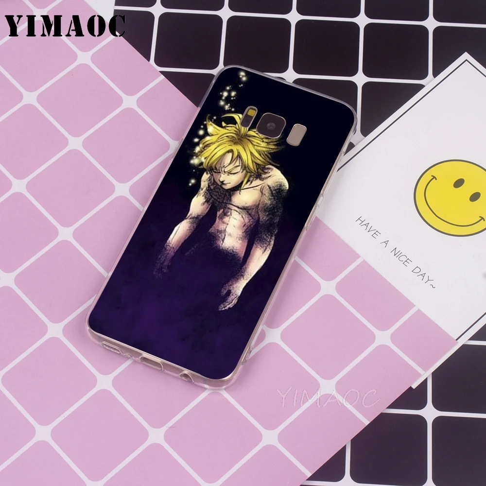 Мягкий ТПУ чехол YIMAOC Nanatsu no Taizai для Galaxy j3 j5 j6 j7 A5 2016 2017 A6 A9 2018 Note 8 9 S7 edge S8 S9 S10 Plus S10e |