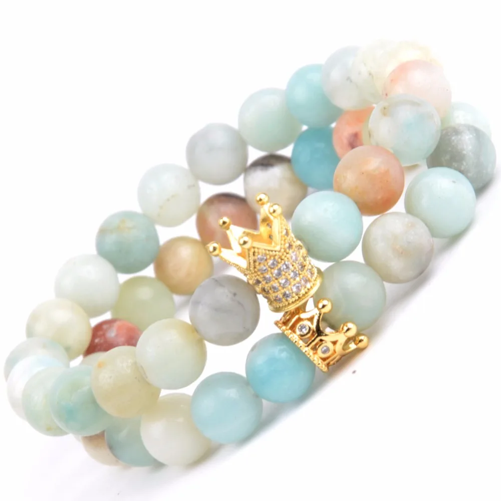 Браслеты и обручи с бусинами для женщин 2 шт./компл. браслет из натурального камня