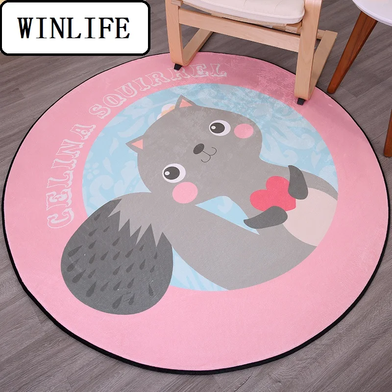 WINLIFE милый мультяшный аномальный ковер хороший подарок для детей Противоскользящий коврик для гостиной/спальни/ребенка Ползания/компьютерного стула - Цвет: 03
