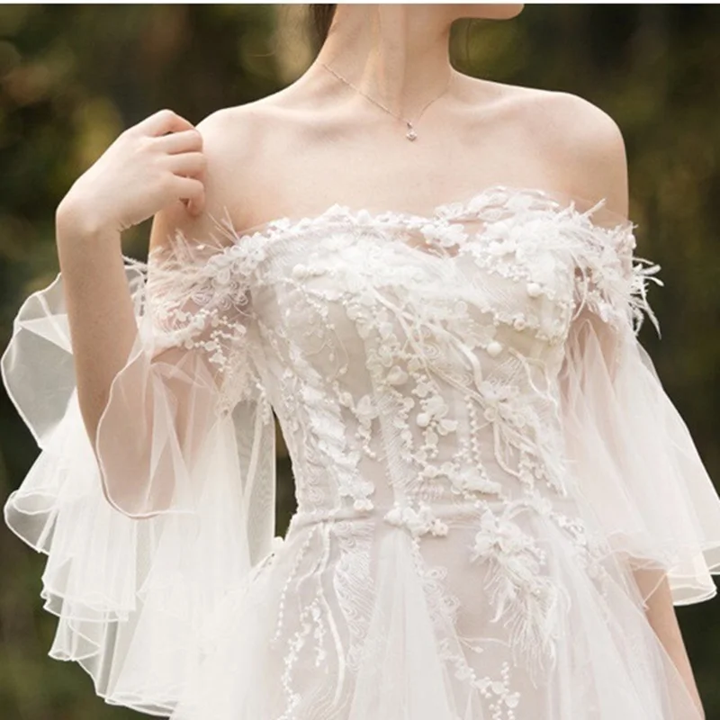 Свадебные платья 2019 модное романтическое платье невесты Пляжное Платье с