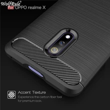Case Oppo Realme X Case on Realme X Shockproof Rubber Silicone Funda Bumper Carbon Fiber Cover For Oppo Realme X Cover RMX1901