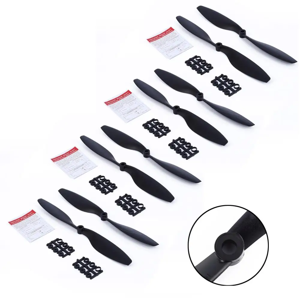 8 шт. 1045 пропеллер Prop CW CCW Blade для DJI F450 F550 RC DIY камера Дрон Квадрокоптер запасные