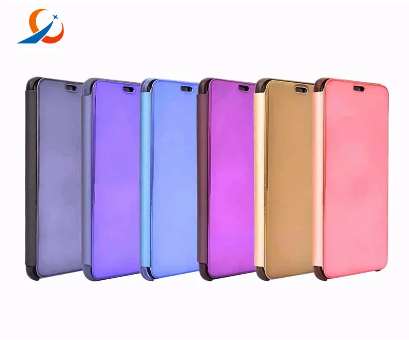 Для Huawei p20 pro Plus Lite P Smart заказать 7 s Mate10 Honor9 Clear View Смарт Флип Chrome зеркало кошелек