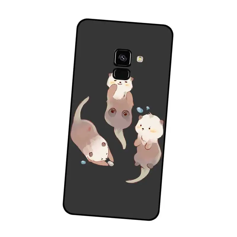 P157 Выдра и Мопс Черный силиконовый чехол для Samsung Galaxy J2 J3 J4 J5 J6 J7 J8 Pro Plus Prime 2018 2017 |