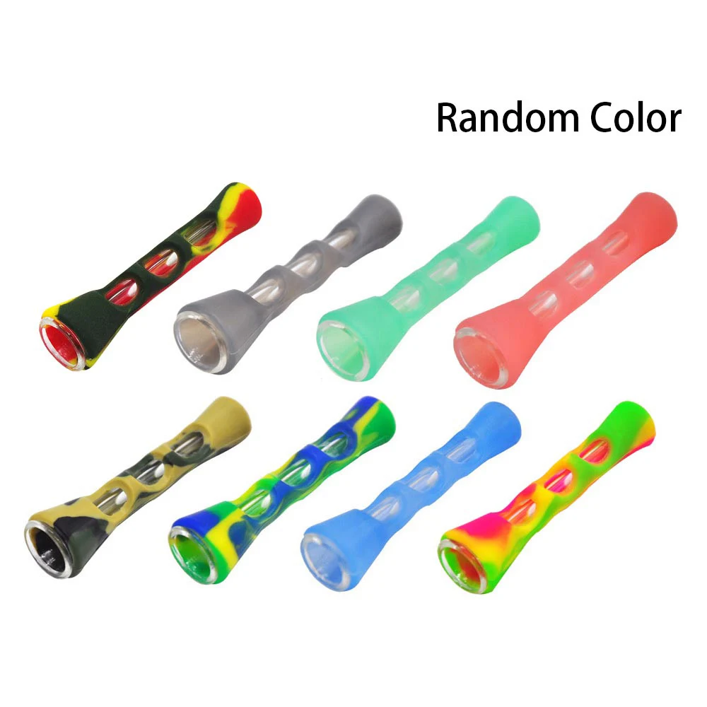 Набор для курения 1 металлическая коробка табака + силиконовая трубка