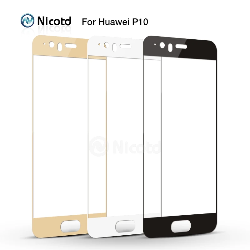 2 шт./лот закаленное стекло с полным покрытием для Huawei P10 P9 Plus P8 Lite 2017 Mate 8 9 Nova honor Pro 6x