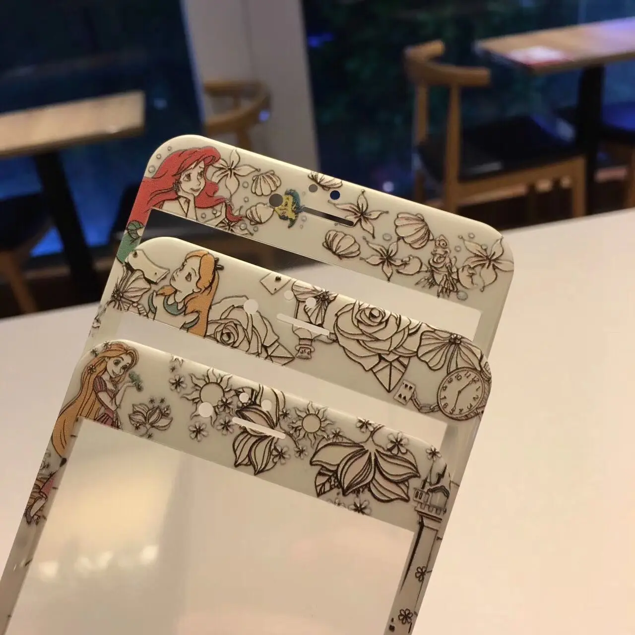 Алиса принцесса Русалка Рапунцель Жесткий PC+ TPU чехол для телефона для iphone 6 6S 7 8 Plus+ протектор экрана 3D 9H Закаленное стекло пленка
