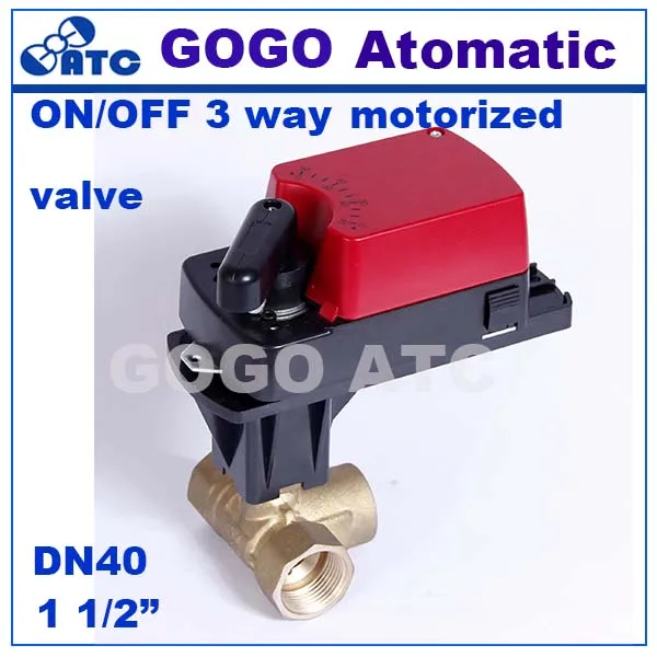 GOGO DN40 G11/2 &quot8 нм вкл/выкл моторизованный клапан 3 ходовой смешивающий поток