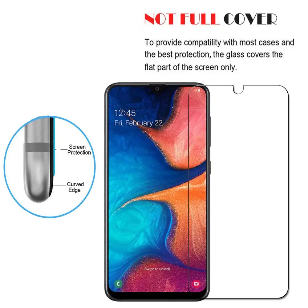 Закаленное стекло 9 H для samsung Galaxy M20 M10 A30 A50, защитное стекло 2.5D для samsung M A10 A40 A90 A70