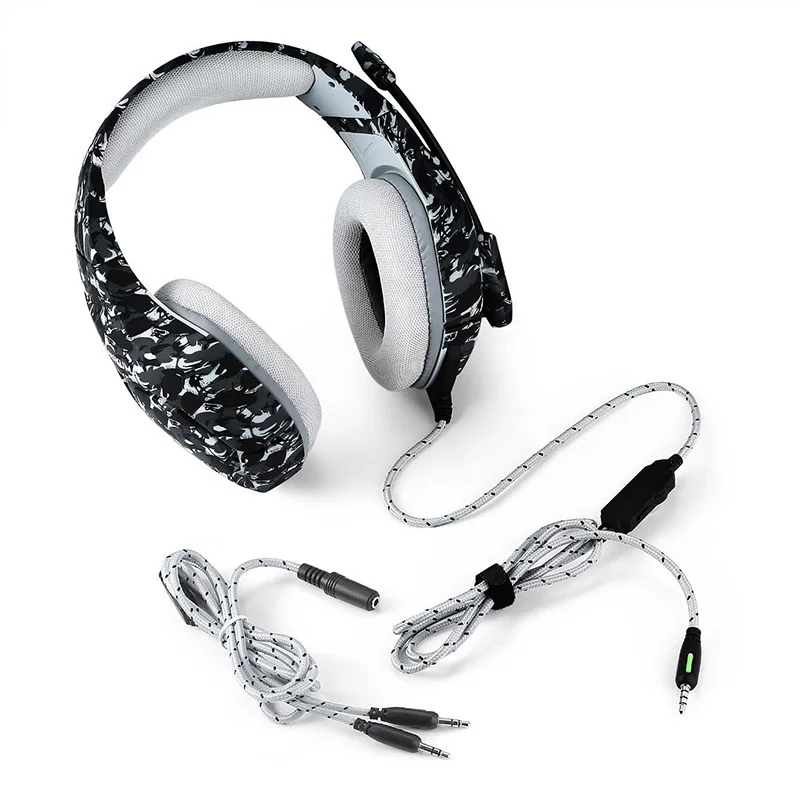 Game headphones HD MIC bass stereo smart noise reduction camouflage color profession antijam E-sport headset Comfortable wearing |