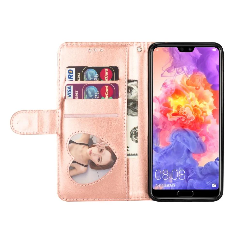 Блестящий кожаный чехол на молнии для Huawei P20 Lite Pro Mate 10 20 бумажник