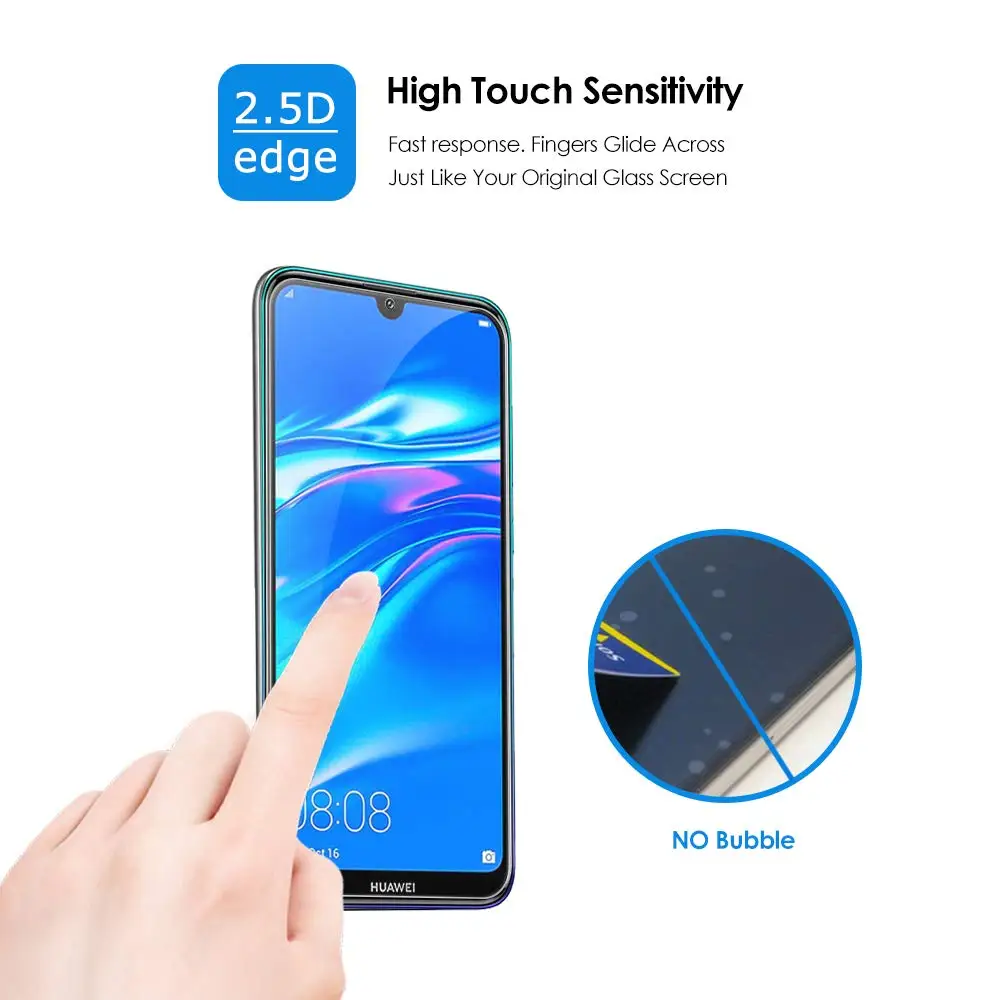 Стекло для huawei Y6 2019 закаленное стекло Защита экрана ультратонкое Полноразмерное