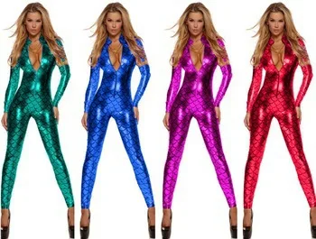 Женский латексный комбидресс в виде кошки 4 цвета|sexy fish costumes|mermaid scalecostume costume |