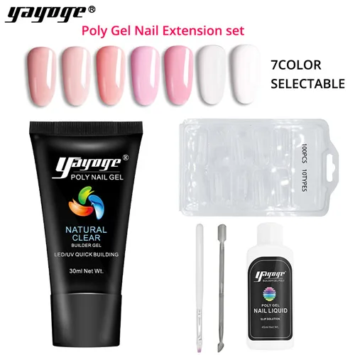 7P set Yayoge строитель поли набор гель-лаков для ногтей гель лак для наращивания ногтей быстрое строительство DIY желе гель лак полигель - Цвет: 7P set