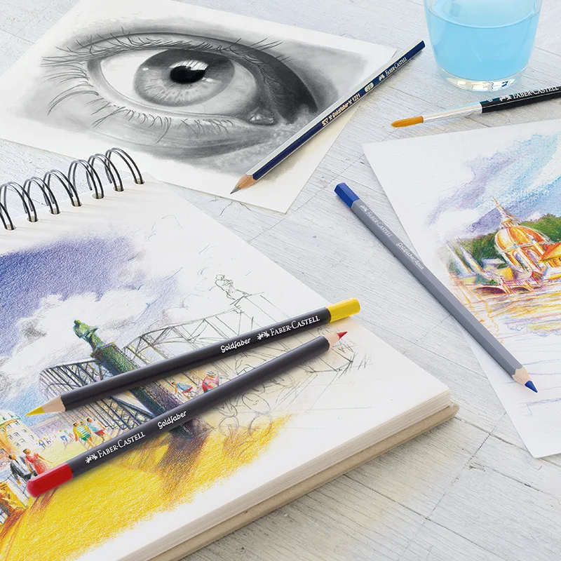Водорастворимый цветной карандаш FABER CASTELL 12/24/36/48 цветов художественный дизайн