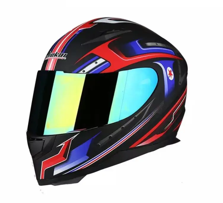 Цветной шлем на все лицо Мужской гоночный моторный мотоциклетный | Автомобили и