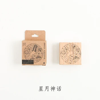 Infeel.me vintage plant statue wood stamp Decorative DIY stationery scrapbooking Retail - Цвет: 9