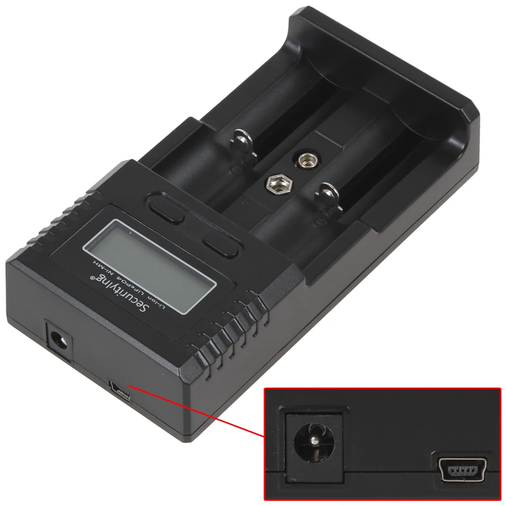 Смарт зарядное устройство с ЖК дисплеем и usb кабелем для литий ионных