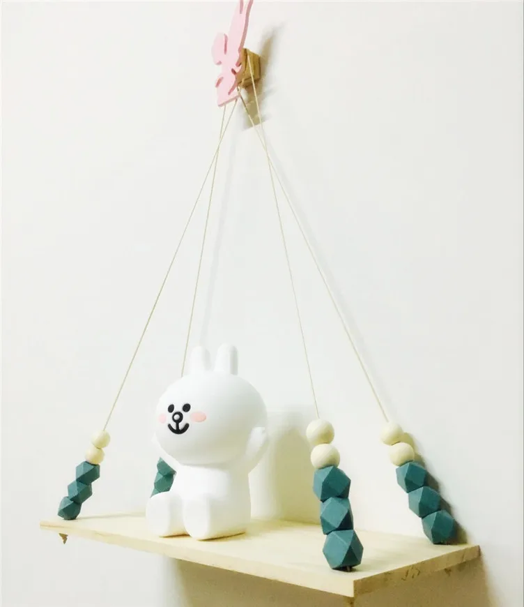 INS Nordic Style Nursery&Kids Decor Storage Shelf Rack Wall Hanging Wood Toys Model Baby Kid Room Furnish Artic Home Decoration