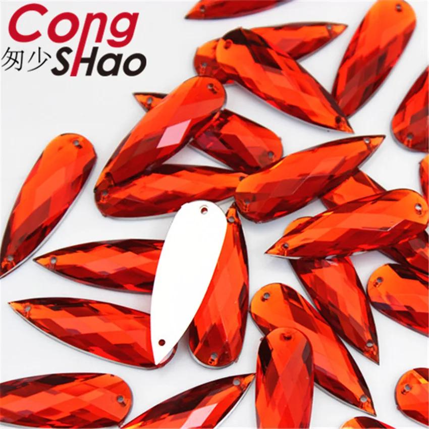 Красочные Акриловые стразы Cong Shao 50 шт. 10*30 мм кристаллы и камни с плоской задней