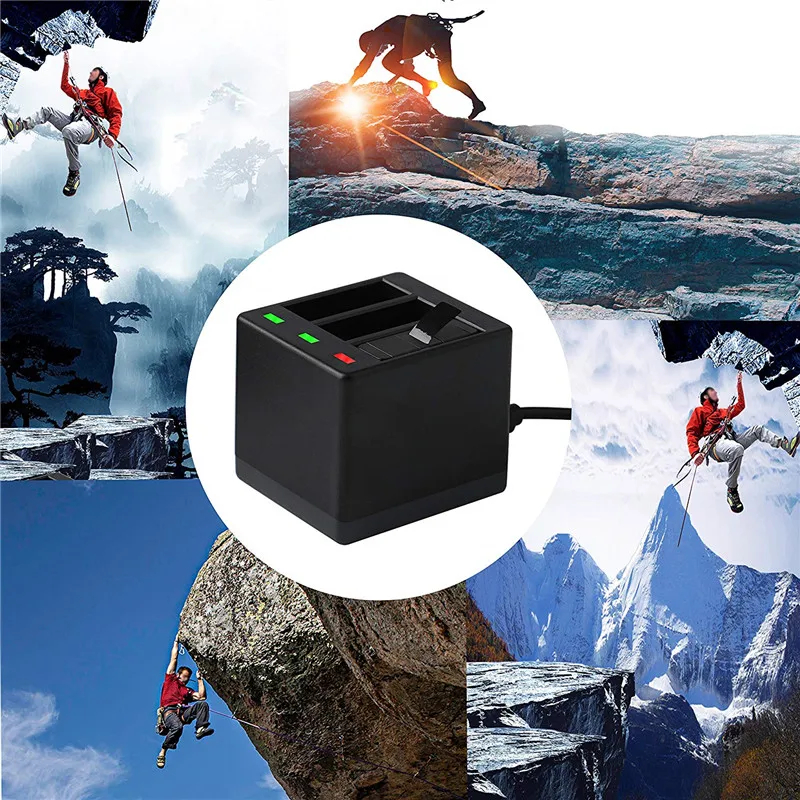 Быстрое 3 канальное зарядное устройство с USB кабелем типа C 5 в 4 а для зарядки GoPro Hero