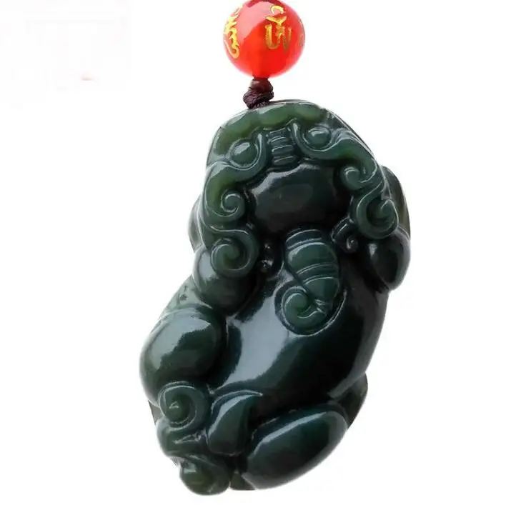 Кулон из натурального нефрита XinJiang QINGYU PIXIU love's YuPei|pendant|pendant lovependant jade |
