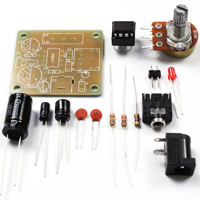 Электронная плата мини усилителя LM386 DIY Kit супер 3 В 12 в усилитель мощности костюма