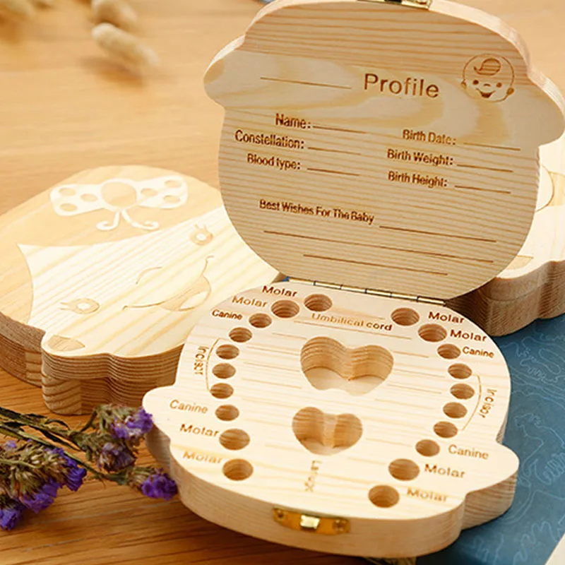 Быстро раскупаемый 1 шт. дерево зуб Коробка органайзер для молочных зубов Lanugo