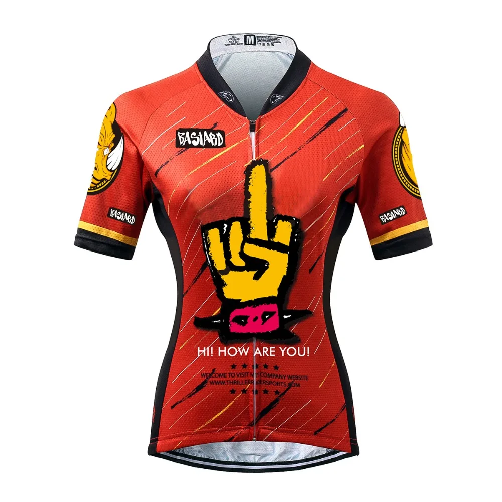 THRILLER RIDER Спортивная TRS-W0088 Женская велосипедная Джерси одежда рубашка размер S до