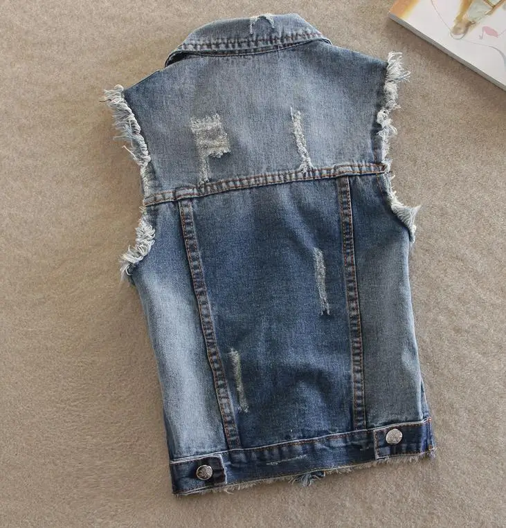 Весенняя новинка джинсовый жилет размера плюс ковбойская модная короткая куртка