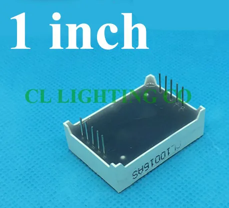 Большая распродажа! Общий анод чистый зеленый 1 дюйм 7 сегментов светодиодный