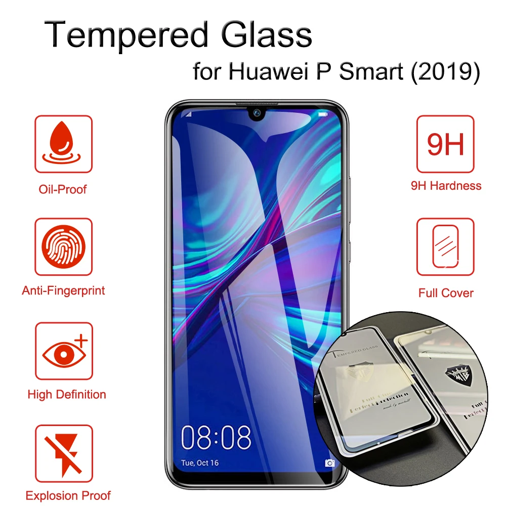 Закаленное стекло для huawei P Smart 2019 на Honor 10 Lite пленка телефона закаленное защитное