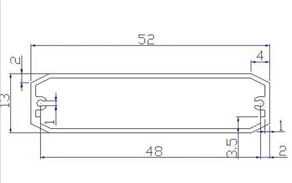 Алюминиевый экструзионный производитель электроники (10 шт.) 110*52*13 мм электронные