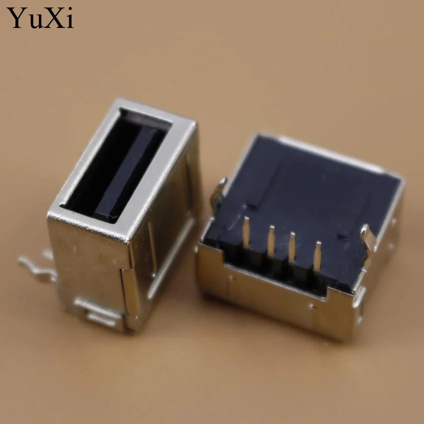 YuXi G57 USB 3. 0 4 контактный гнездовой разъем типа А черный задний 90 градусов передача