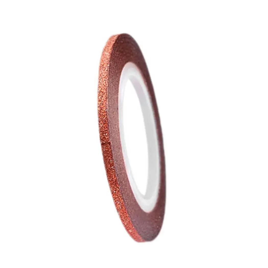 orange red 2mm Красивая блестящая художественная полоскающая лента, китайская линия, декоративные наклейки, Типсы для ногтей, повседневные, вечерние, для свиданий - Цвет: orange red 2mm