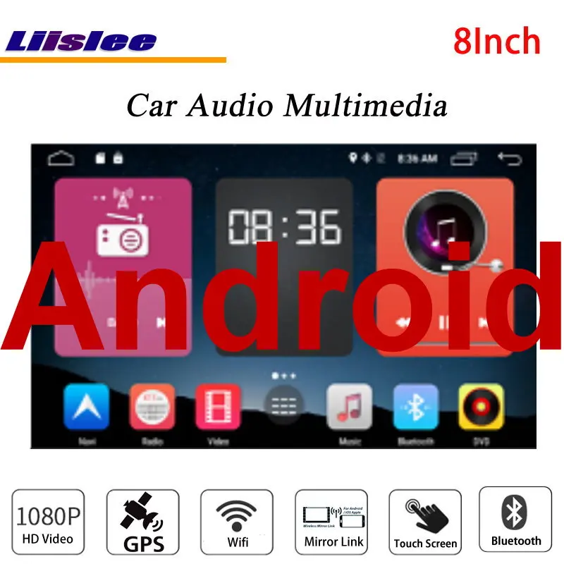 Android Liislee для Ford Fiesta Mark VI стерео Android радио dvd-плеер 3g Wifi BT gps Карта Навигация 1080P система дизайн NAVI - Цвет: Android