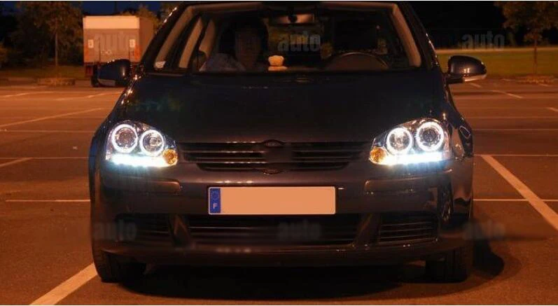 Для VOLKSWAGEN VW Гольф 5 V mk5 2004 2005 2006 2007 2008 2009 многоцветный светодиодный Ангельские глазки комплект RGB гало кольца фары дневного света