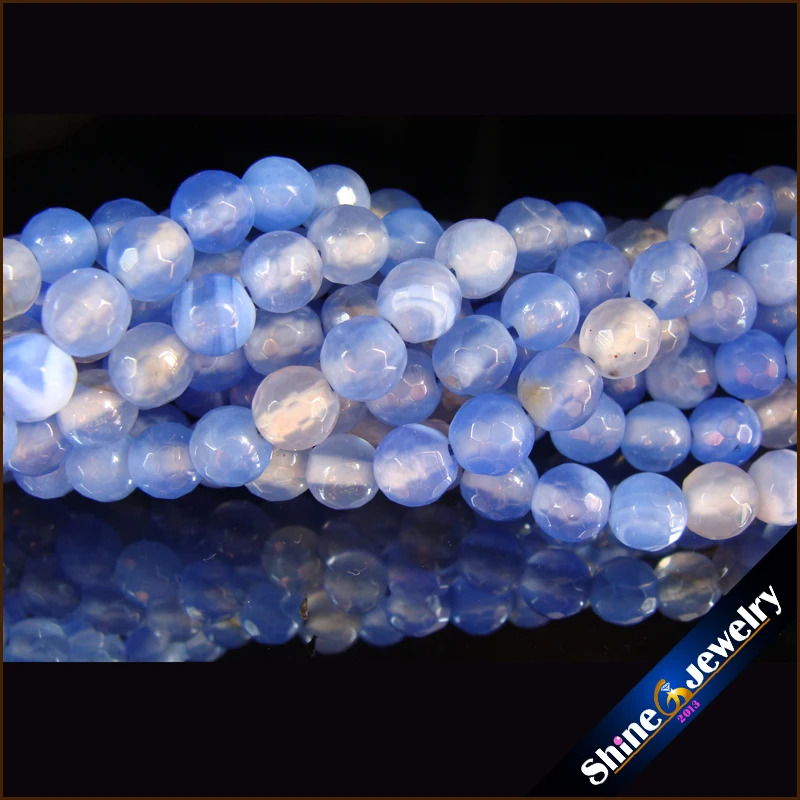 Оптовая продажа 6 мм ярко-голубые блестящие круглые бусины размером 15 дюймов