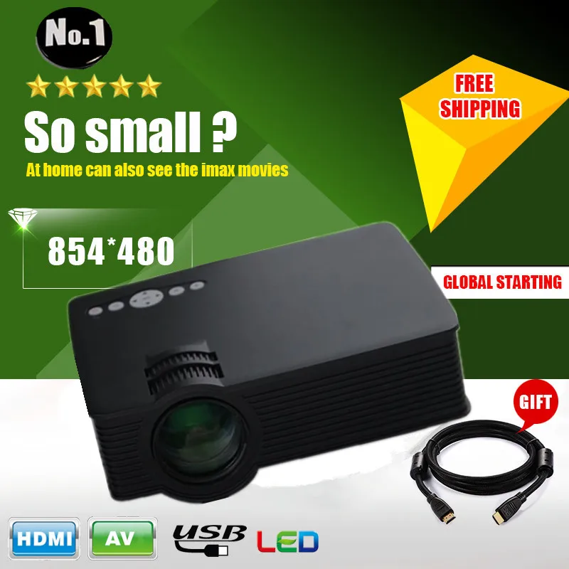 2015 новые GP-9 мини-проектором 800 lumens HD домашнего кинотеатра для видеоигр телефильме