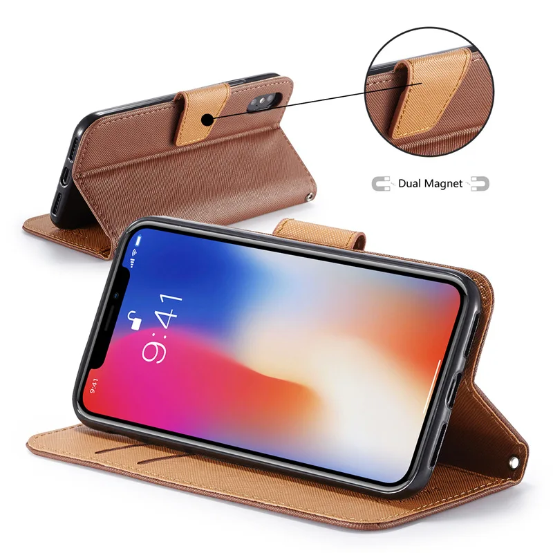 Для iPhone X 8 plus 7 6 6s 5S 5c se чехол новый роскошный кожаный кошелек с отделением для карт