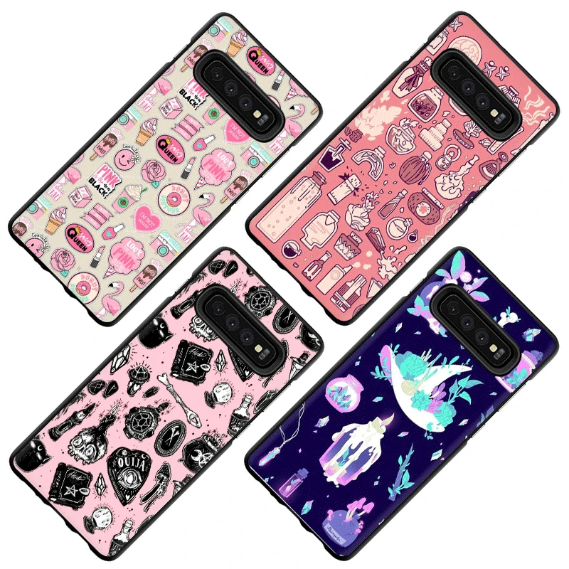 Мягкий силиконовый чехол Girly Pastel Witch Goth для телефона Samsung GaLaxy S6 S7 Edge S8 S9 S10 Plus S10e M10 M20
