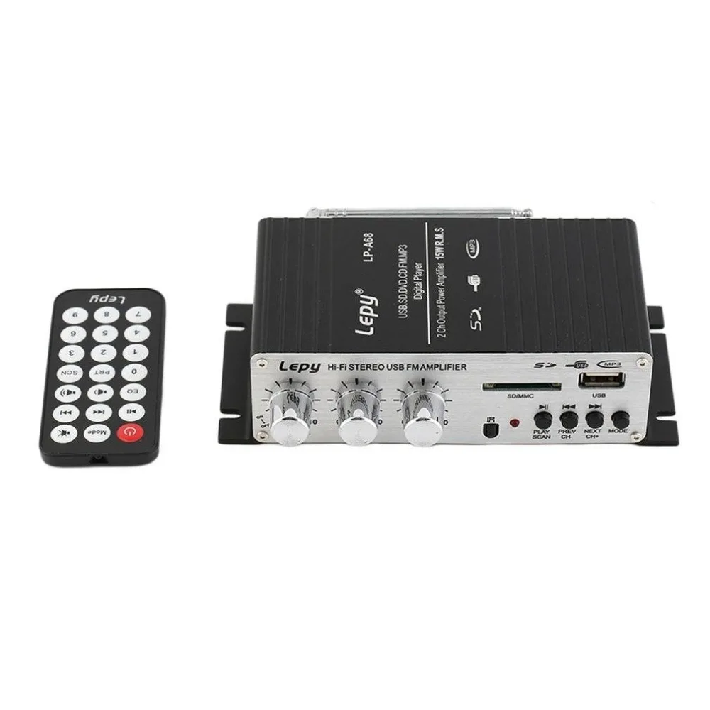 12 В автомобиля MP3 Hi Fi стерео аудио усилитель с USB Порты и разъёмы DVD FM MMC|Комплекты