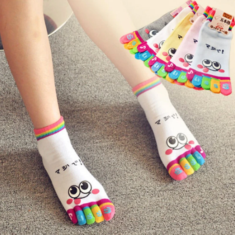 Детские милые забавные Разноцветные носки с пятью пальцами|cute funny|toe ankle sockssocks toe